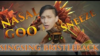 Singsing Bristleback  Im SNEEZING Dota 2 stream moments [upl. by Linad]