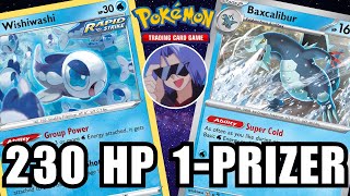 230HP Heavy Hitting Single Prizer w Wishiwashi  Baxcalibur  Pokémon TCG Live  Paradox Rift [upl. by Llednil208]