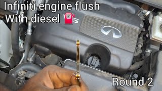 2nd engine oil flush with diesel [upl. by Jonie]