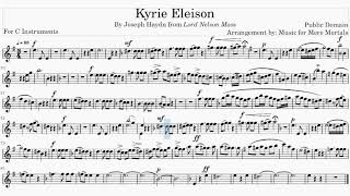 Kyrie Eleison  by Haydn  Play Along for C Instruments [upl. by Tiffany]