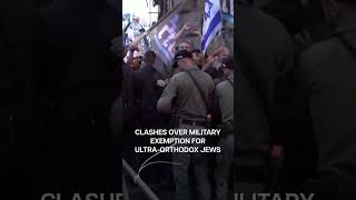 Clashes in Jerusalem Over Military Exemptions for UltraOrthodox Jews  Subscribe to Firstpost [upl. by Kev395]