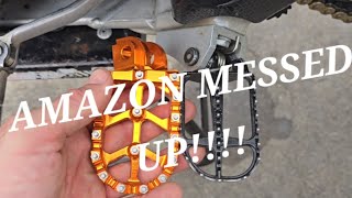 AMAZON SENT ME THE WRONG FOOT PEGS [upl. by Ardnikal]