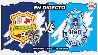 ATLETICO MORELIA UMSNH vs H2O PUREPECHAS FC 🔴 EN VIVO 🔴 JORNADA 3  LIGA TDP MX 2024 [upl. by Kus]