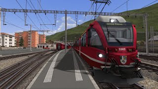 RhB Bernina Express PE 952  TiranoPoschiavo  Train Simulator [upl. by Amalbergas]