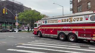 🌟Federal Q🌟 FDNY Rescue 3 Responding Urgently To A House Fire [upl. by Just]