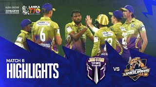 Lanka T10 Super League 2024 I Match 6 Highlights I Jaffna Titans vs Colombo Jaguars [upl. by Shirlee744]