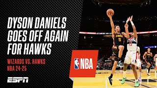 Dyson Daniels goes off again in Hawks NBA Cup win  NBA [upl. by Cutlip524]