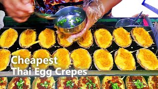 Khaosan Road  Traditional Thai dessert  Thai Egg Crepes  Cheapest 030  Khanom Thai [upl. by Glantz980]