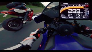 7 minutes of madness on the autobahn R1 amp V4S 299 kmt [upl. by Konstanze]