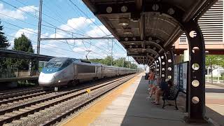 A Few Amtrak Trains On The Northeast Corridor at Hamilton NJ [upl. by Meng]