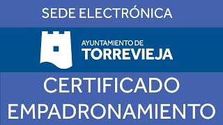 Certificado de empadronamiento Torrevieja [upl. by Layne905]