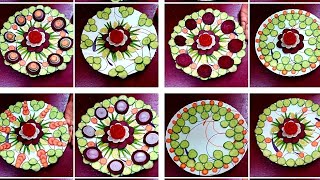 8 easy salad decorations ideas for Dinnerlunch by neelam ki recipes [upl. by Liahus]