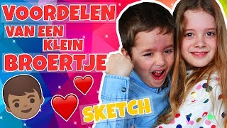 SKETCH VOORDELEN VAN EEN KLEIN BROERTJE  👍👦  Broer en Zus TV VLOG 277 [upl. by Dnamron]