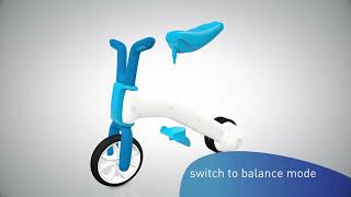 Chillafish Bunzi 2in1 Balance Bike Tricycle [upl. by Anelav]