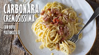 CARBONARA con UOVA PASTORIZZATE Mai provata COSI CREMOSA  Marianna Pascarella [upl. by Nicolella]