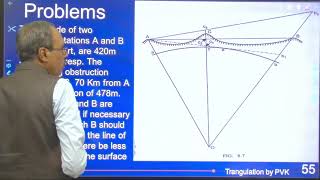 SurveyingII Triangulation – Lecture5 Intervisibility of Stations Problem2 U3L5b [upl. by Blossom]