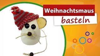 ★ Weihnachtsmaus basteln ★ Einfache Bastelidee für Kinder  trendmarkt24 [upl. by Karlik]