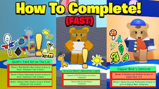 How To Complete Science Bears Onetts Dapper Bears BEESMAS QUESTS TRAFFIC LIGHT STICKER Bee Swarm [upl. by Sueddaht]