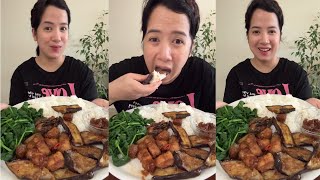 Pork Binagoongan  Mukbang with Recipe [upl. by Nnybor]