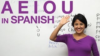 Learn how to say the vowels in Spanish  A E I O U [upl. by Bissell597]