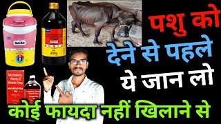 कोई फायदा नहीं❌इनको खिलाने से  Ostovet calcium for cow  broton liver tonic  hada vets club [upl. by Canty]