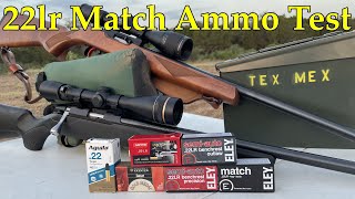 Tikka T1x and Ruger 1022 LVT 22lr Match Ammunition Test [upl. by Leonelle]