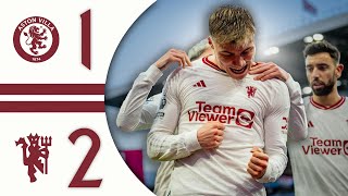 VICTORY AT VILLA PARK 🙌  Aston Villa 12 Man Utd  Highlights [upl. by Amees]