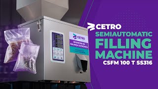 Cetro Semiautomatic Filling Machine CSFM 100 T SS316 [upl. by Jaenicke]