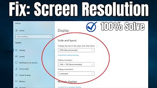 How To Fix Screen Resolution Problem Windows 10  Easy 2023 [upl. by Marguerie]