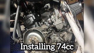 Installing 74cc on my Yamaha DT50 [upl. by Leund]