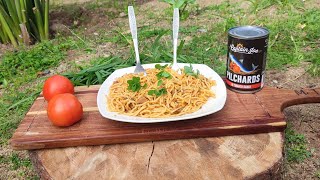 Tomato Pilchards Pasta Quick Easy And Super Tasty Recipe [upl. by Case509]