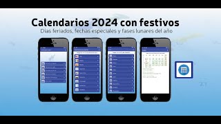 Calendarios 2024 con festivos [upl. by Oinegue]