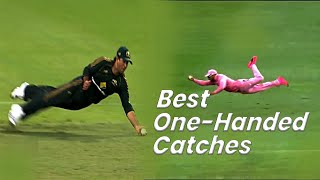 20 Amazing one handed catches in cricket history  Best catches in Cricket [upl. by Tanny]