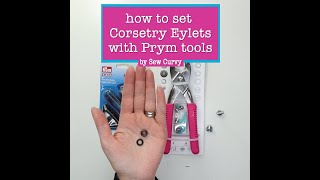 Setting Corsetry eyelets with Prym tools [upl. by Frants]