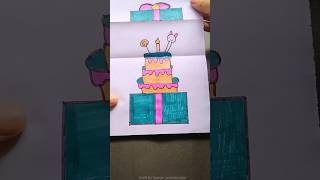 Birthday surprise Card making shorts birthday cards handmade trending craft diy drawing [upl. by Amsirahc268]