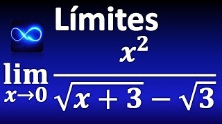 36 Límite con indeterminación 00 con raíz cuadrada racionalizando [upl. by Ayenet]