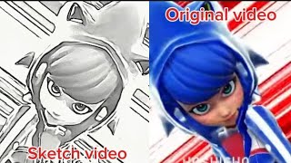 Ladybug video sketch  Miraculous Ladybug MULTIVERSENEW Shadybug amp Claw Noir DUETtransformations [upl. by Ainna252]