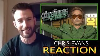 Chris Evans REACTION Robert Downey JR Dr DOOM REVEAL  DUB [upl. by Ocsinarf773]