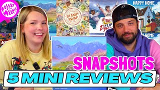 5 Mini Board Game Reviews  Board Game Snapshots [upl. by Ellevehs]