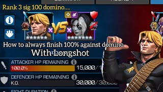 HOW TO ALWAYS FINISH 100 HEALTH WITH LONGSHOT VS DOMINO CELESTIAL SECRETS [upl. by Aisena]