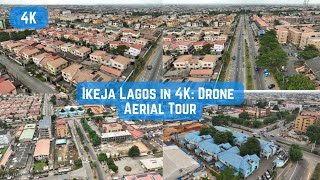 Ikeja Lagos Nigeria Aerial View in 4K [upl. by Wooster]