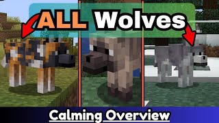 ALL Minecraft WolvesCalming Overview [upl. by Enetsuj137]