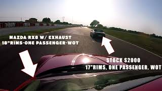 RX8 VS S2000 ACCELERATION ON TRACK [upl. by Bohs]