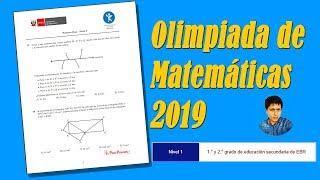 OLIMPIADA DE MATEMÁTICAS 2019  NIVEL 01 [upl. by Shaina743]