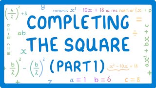 GCSE Maths  How to Factorise Quadratics by Completing the Square Part 1  Factorise When a1 52 [upl. by Aelem182]