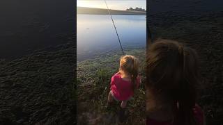 Dad and Daughter Doubled up Fishing shorts getoutside kidsvideo [upl. by Htebazila79]