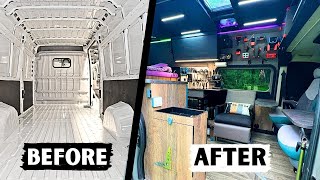 Sophisticated Camper Van Conversion  3 Years Start to Finish [upl. by Ennovart]