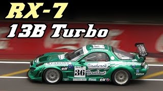 Mazda FD RX7 13B Turbo racecar Van Herck  Flybys amp turbo sounds [upl. by Norling]