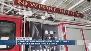 Newport Fire Department displaying its history [upl. by Ramel]