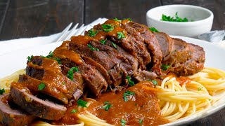 Rezept für Italienische Rindfleisch Braciole 👍😃 Einfach und Lecker Rinderrouladen [upl. by Ehrenberg]